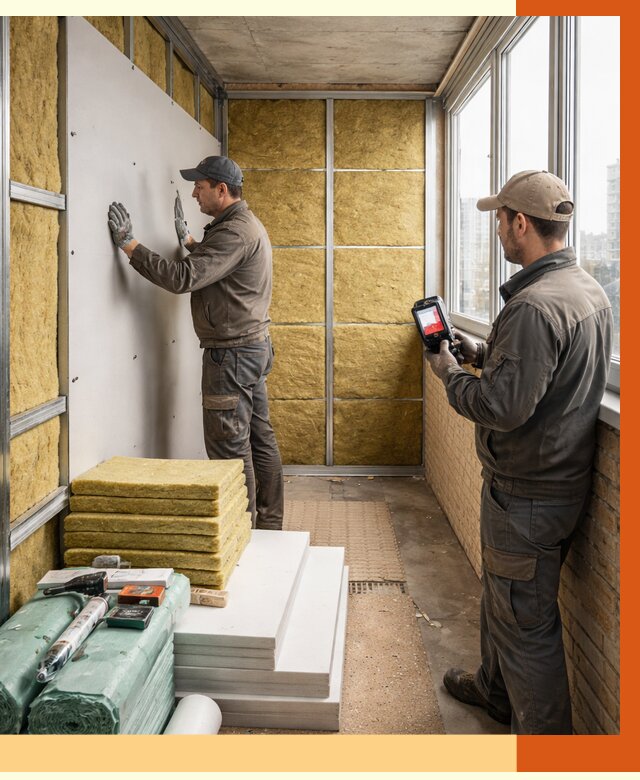 Утепление балкона в Кимрах от 4698 руб. под ключ | ТепломастерКмы