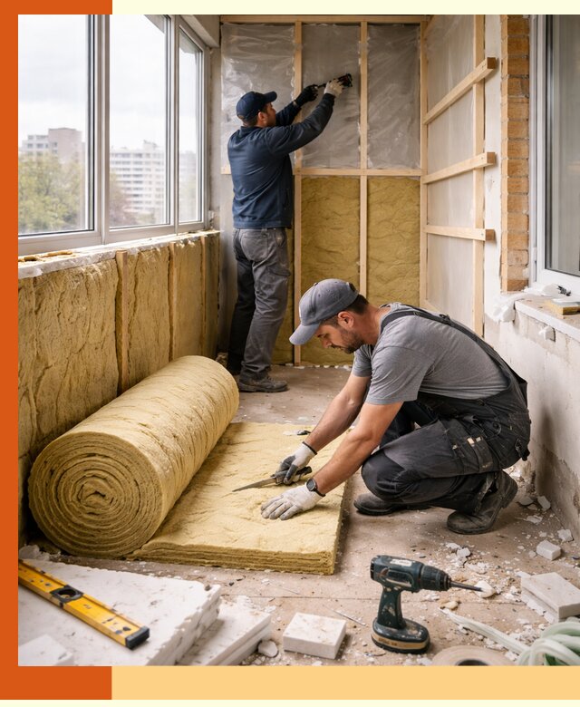 Утепление балкона под ключ в Кимрах качественно и быстро